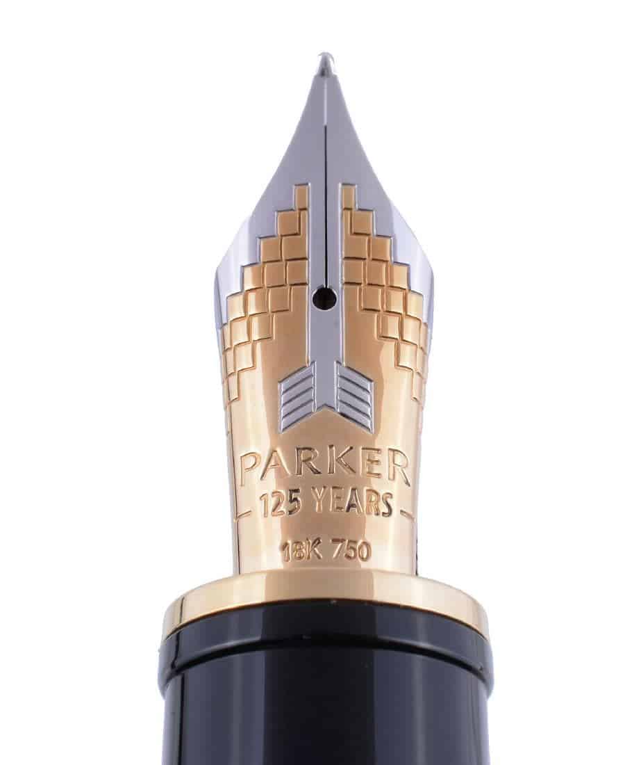 This 125th anniversary Parker Duofold Giant limited edition gold and diamond fountain pen earned £9,500 + the buyer’s premium in April 2017 at Dreweatts Donnington Priory. Issued in 2013, it featured gold overlay set with 16 diamonds. Photo courtesy of Dreweatts