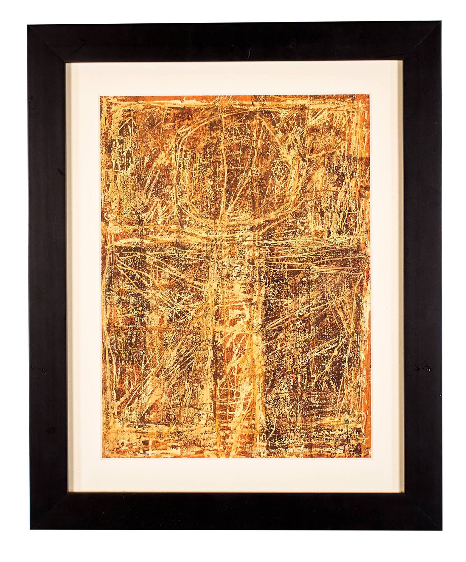 Irving B. Haynes (American, 1927-2005), wax resist painting on paper, $100-$300.