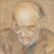 Portrait of Allen Ginsberg by Gordon Stuart.