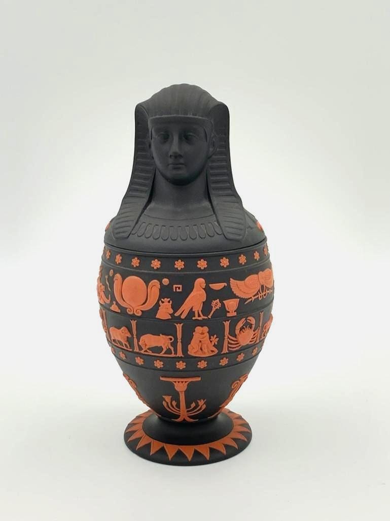Wedgwood black basalt canopic jar and cover, 20th century, $1,000-$2,000