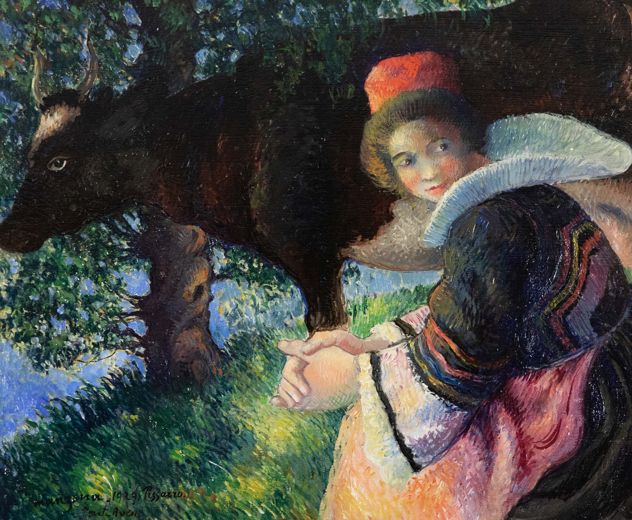 Georges Manzana Pissarro, 'Bretonne à la Vache.' Image courtesy M.S. Rau.