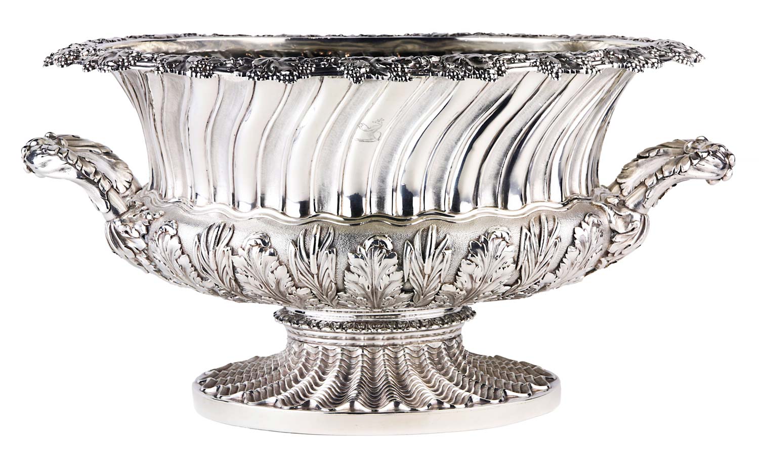 George III sterling punch bowl, estimate $5,000-$7,000. Image courtesy Clars Auction Gallery
