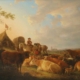 Continental School, 'Cows at rest in a sunlit pasture,' 19th centurr, $3,000-$5,000. Image courtesy Andrew Jones Auctions