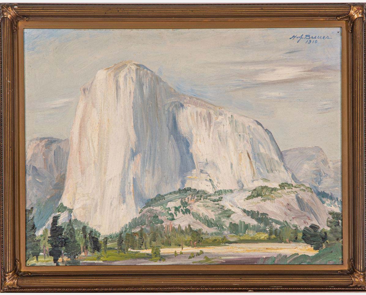 Henry Joseph Breuer (American, 1860-1932), 'A Study of Yosemite's El Capitan,' estimate $800-$1,200 
