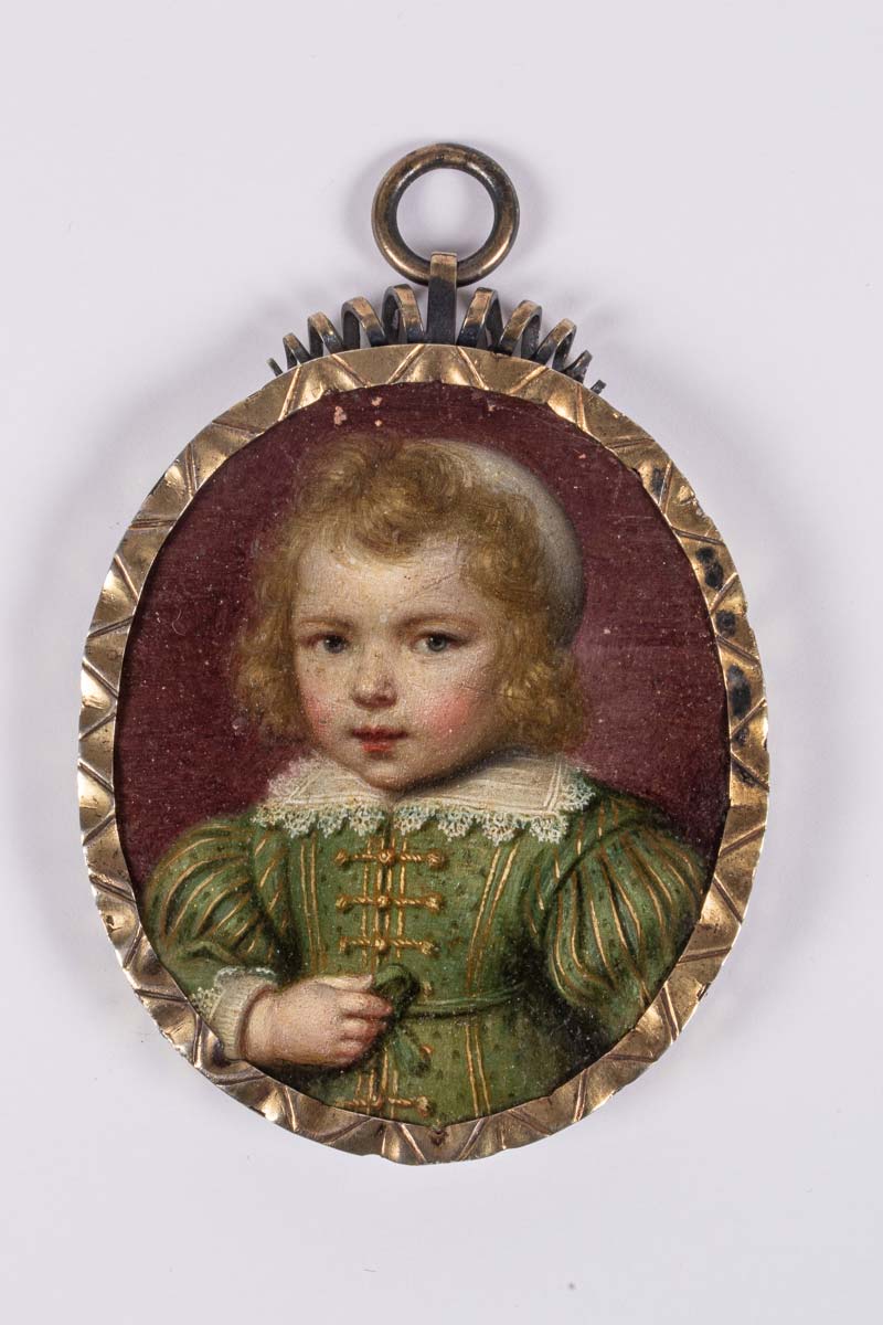 17th century miniature portrait of a young noble boy, estimate $3,000-$5,000. Image courtesy Gray's Auctioneers and LiveAuctioneers.com