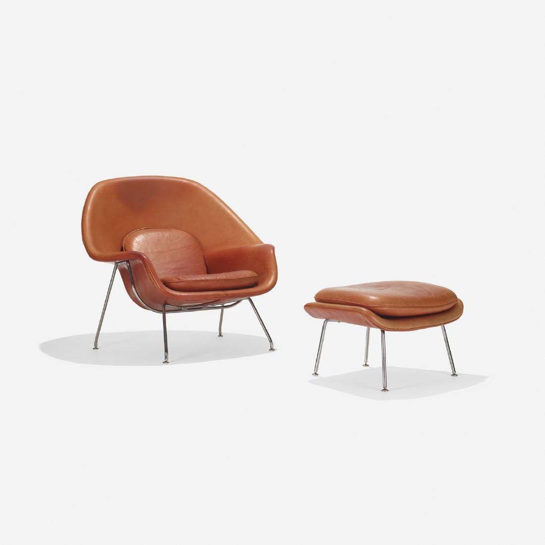 An iconic form in modern furniture was Eero Saarinen’s Womb chair for Knoll that was designed to be an oasis of calm and comfort. This circa 1970 example sold for $4,750 + the buyer’s premium in September 2017 at Wright. Photo courtesy of Wright and LiveAuctioneers
