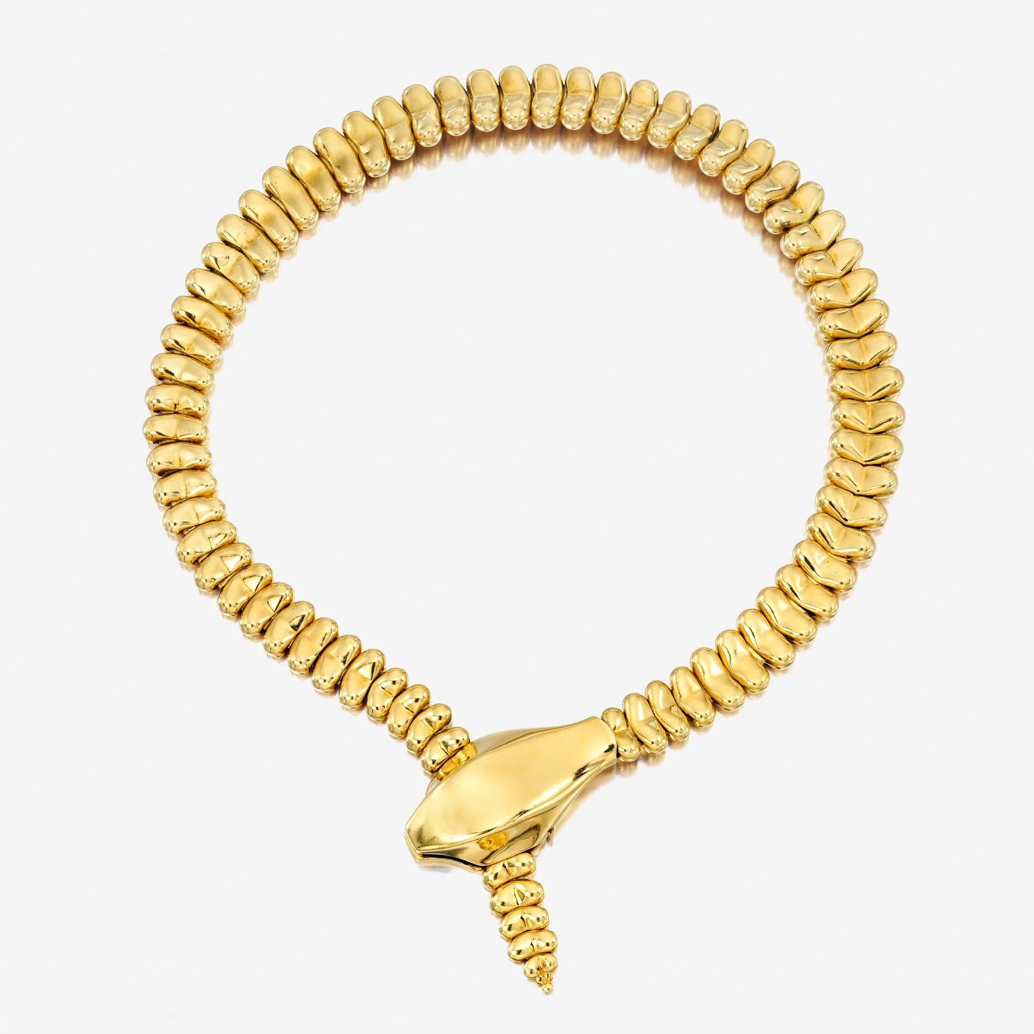 18K gold necklace, Tiffany & Elsa Peretti, 1985, $15,000 plus buyer's premium. Image courtesy Freeman's
