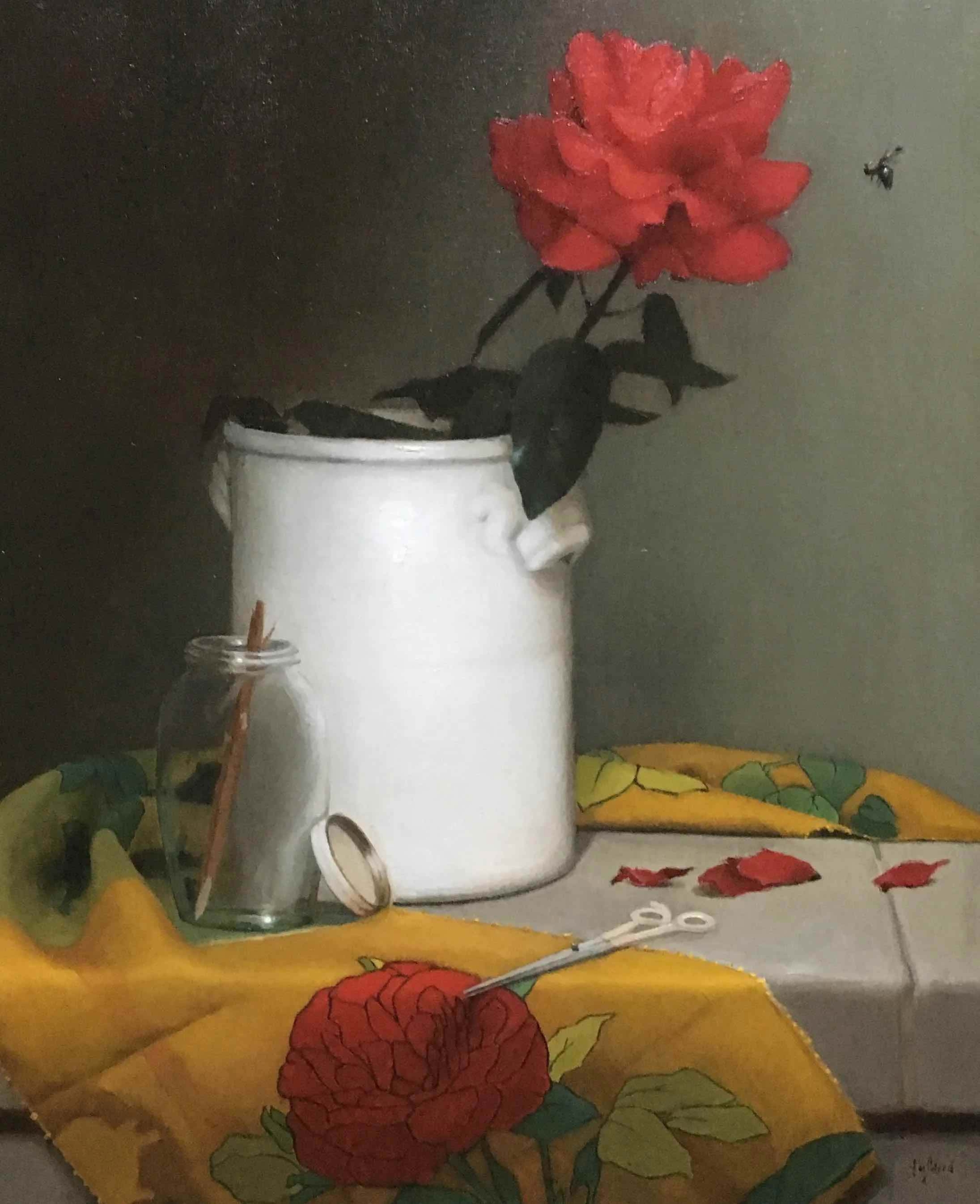 Elizabeth Beard, 'A Garden Rose,' oil on canvas, $2,000-$3,000