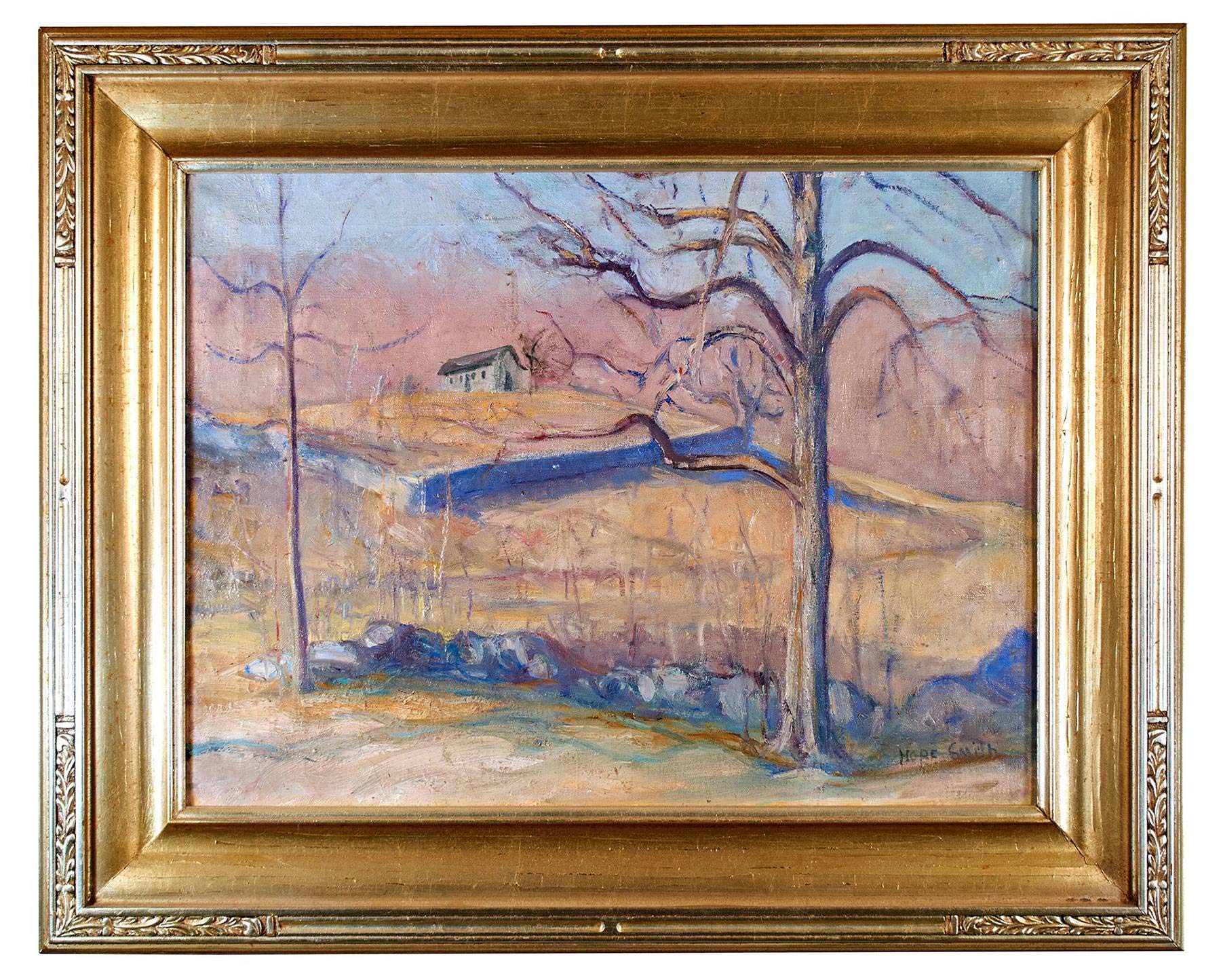 Hope Smith (American, 1879-1965), Impressionist landscape., oil on canvas, $50-$300.