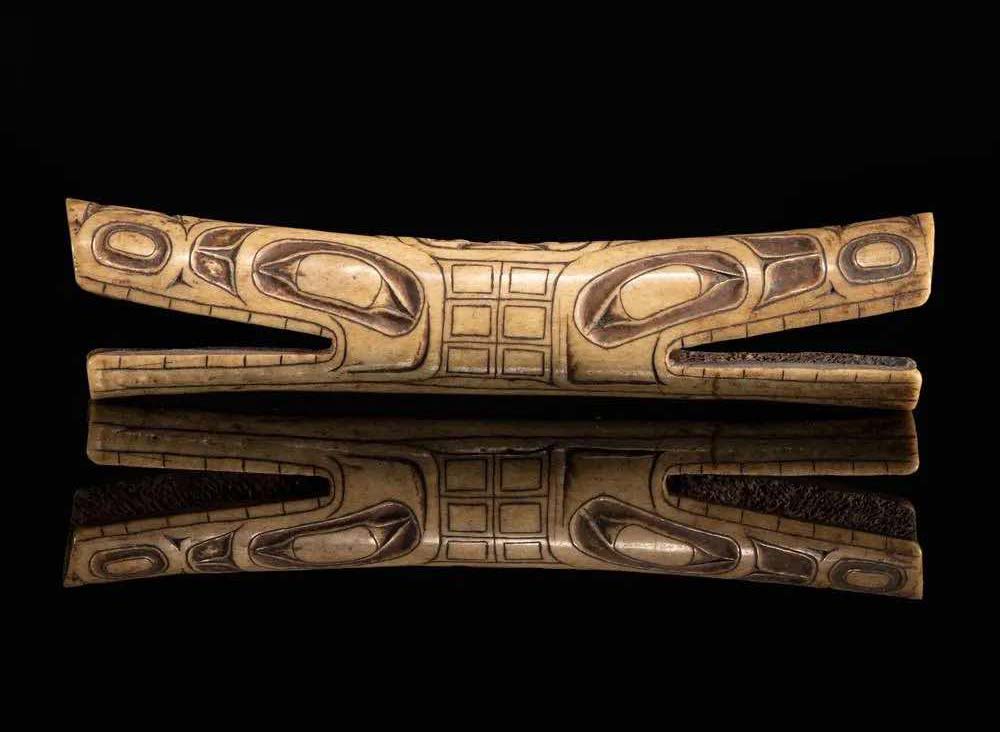 Tsimshian carved soul catcher, early 19th century, $40,000-$60,000. Image courtesy Cowan's