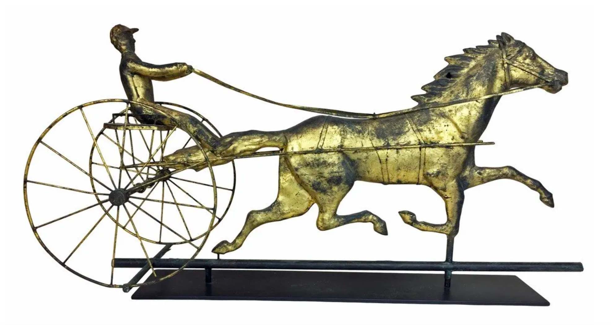 Trotter horse and sulky weathervane, 1880s, $8,000-$12,000