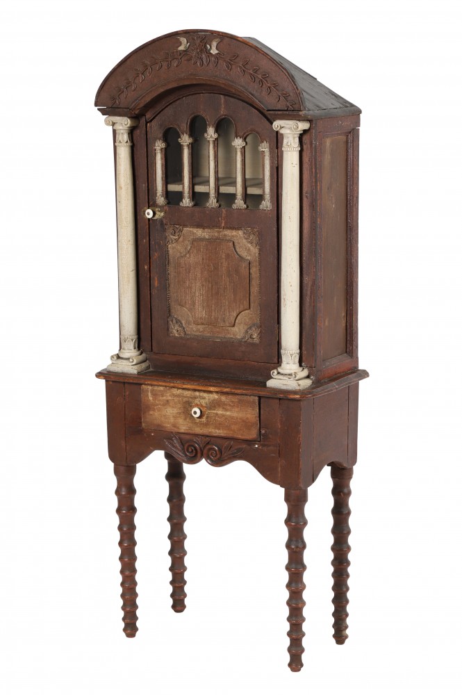 Quebec architectural one-piece cupboard-on-table, estimated at $8,000-$12,000.