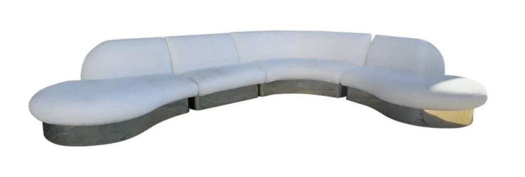 Milo Baughman sectional sofa, estimated at $15,000-$20,000