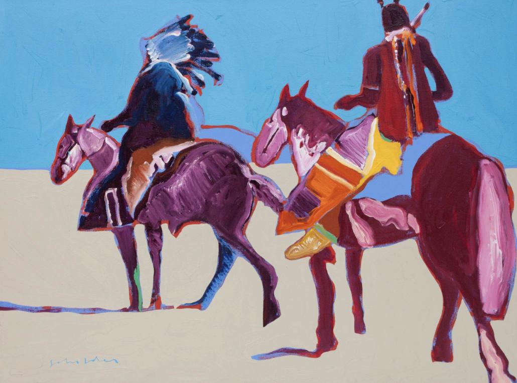 Fritz Scholder, ‘Indians on Horseback,’ estimated at $10,000-$15,000