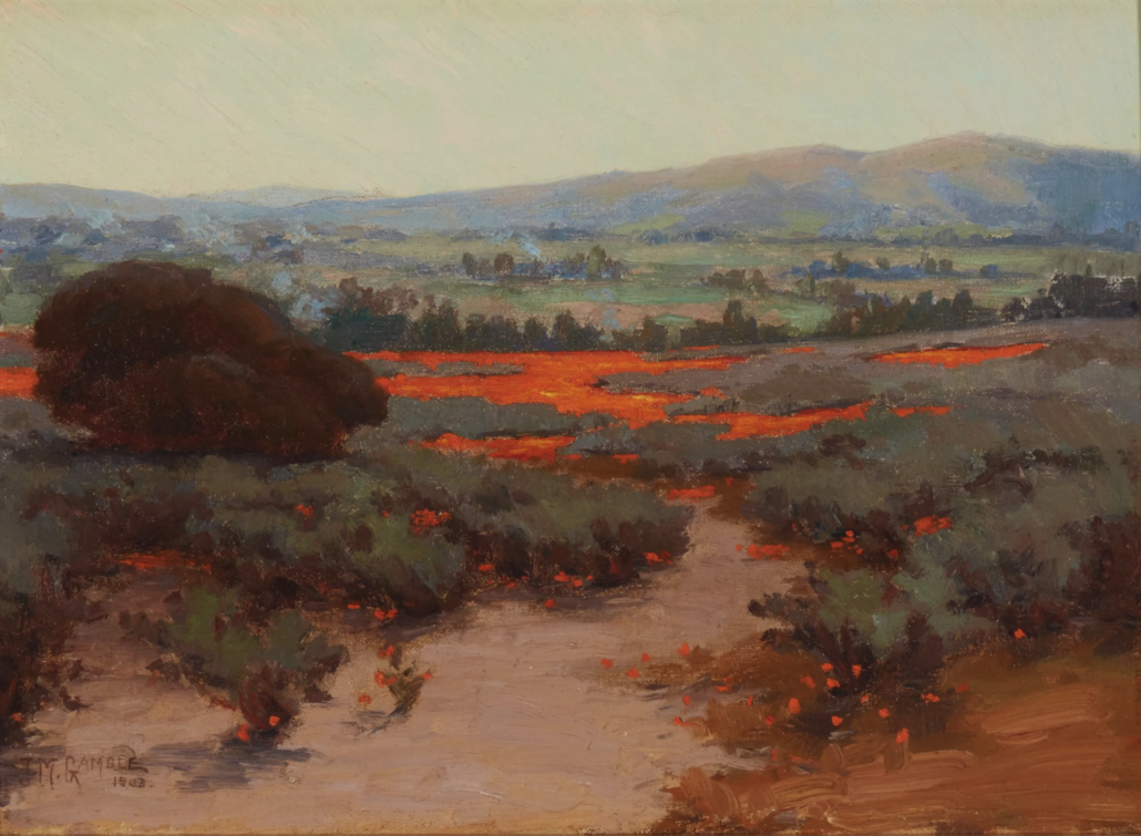 John Marshall Gamble, ‘Landscape with Poppies,’ estimated at $10,000-$15,000