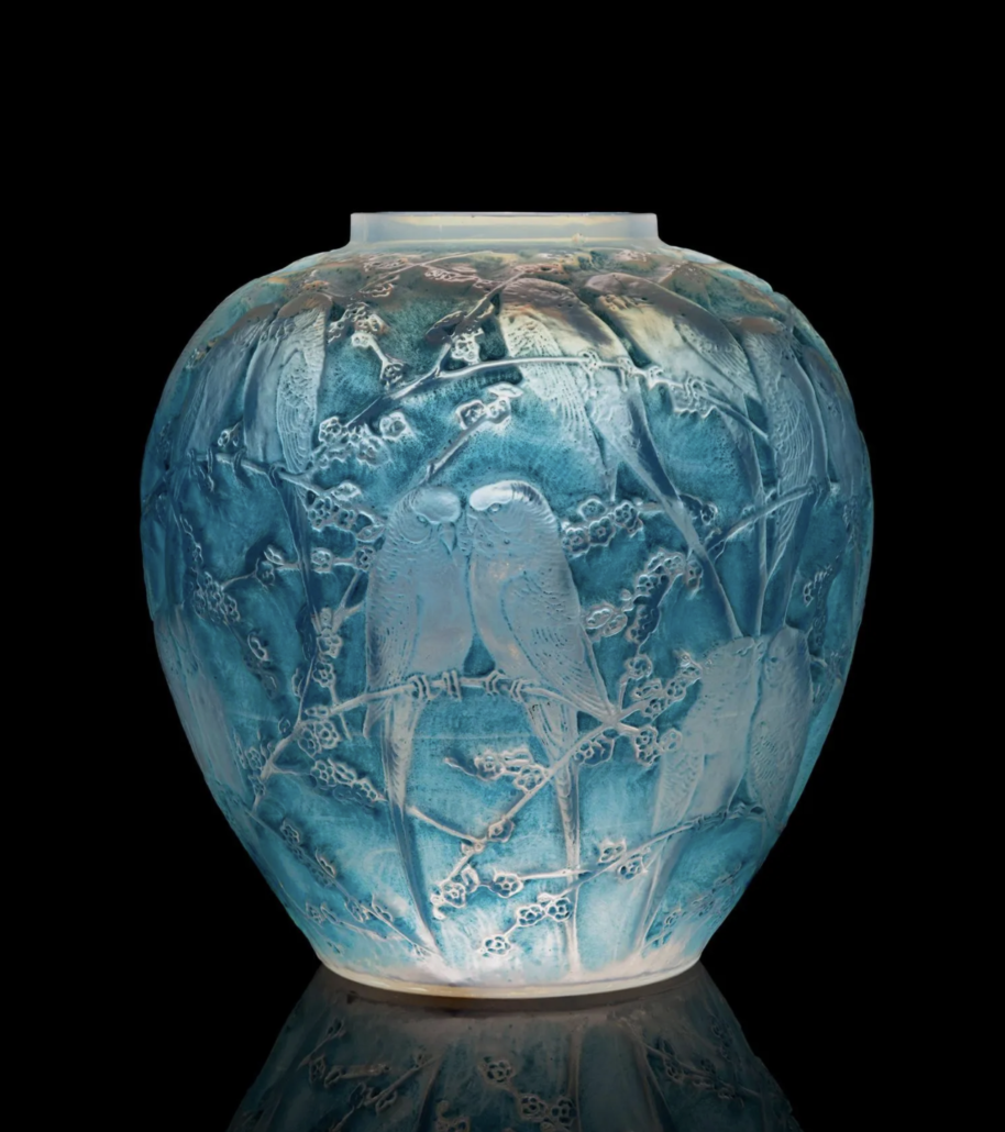  Perruches vase, estimated at £12,000-£18,000