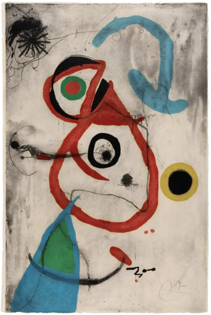 Joan Miro's ‘Barcelona VIII,’ estimated at $15,000-$20,000