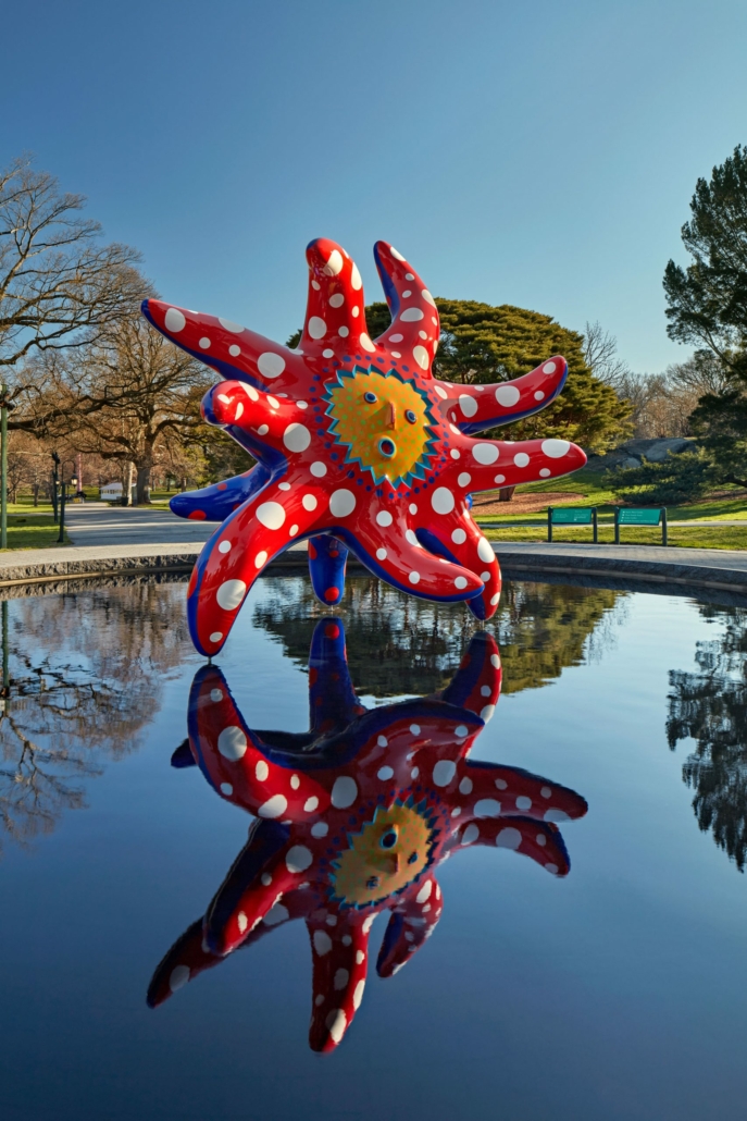 ‘I Want to Fly to the Universe,’ 2020, installed at the New York Botanical Garden, collection of Yayoi Kusama.