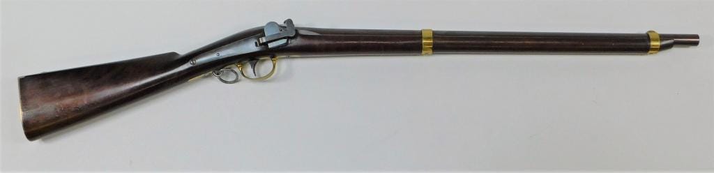 Circa 1847 U.S. Remington Jenks Naval carbine with tape primer, estimated at $2,000-$4,000