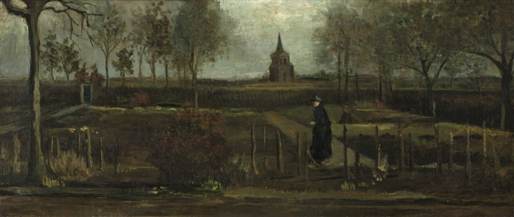 Van Gogh's ‘The Parsonage Garden at Nuenen in Spring 1884’, which was stolen from a museum in the Netherlands in March 2020.