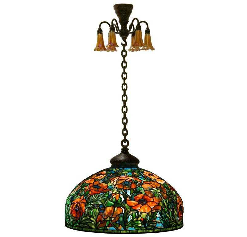 After spending 30 years in a closet, a Tiffany Studios oriental Poppy chandelier realized $550,000 in September 2020. 