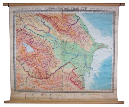 Russian map of Azerbaijan, estimated at $350-$400