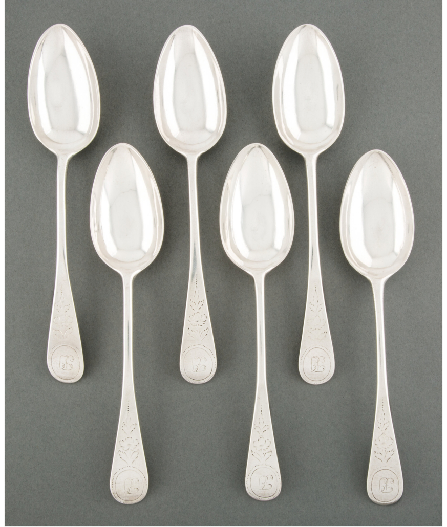 Paul Revere set of six spoons, estimated at $20,000-$30,000