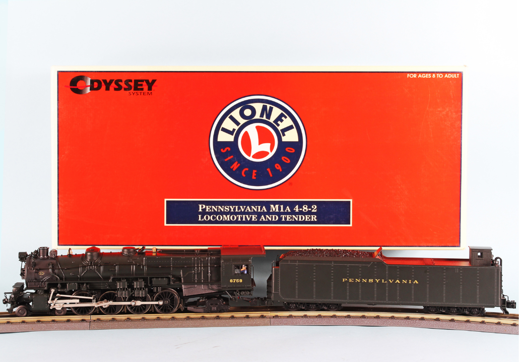 Lionel Odyssey PRR M1A 4-8-2 locomotive and tender, estimated at $500-$700