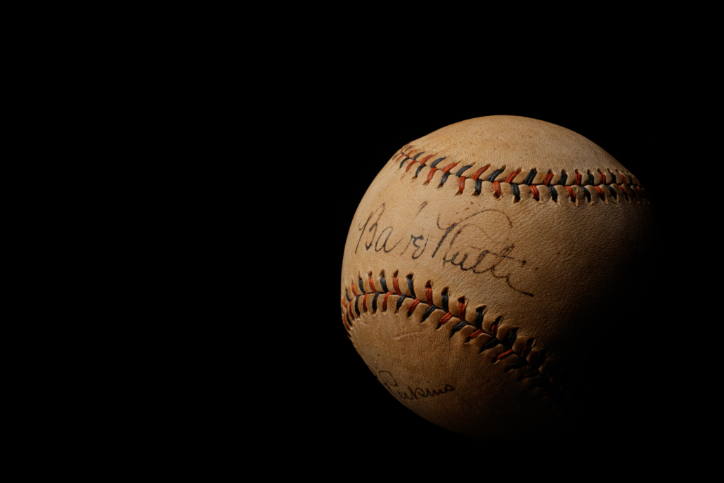 1930s Babe Ruth- and Lou Gehrig-signed Babe Ruth Home Run Special Spalding baseball, estimated at $10,000-$15,000