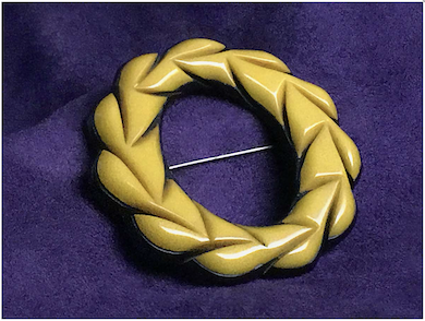 Bakelite brooch from the collection of Hugh Karraker, executive producer of ‘All Things Bakelite’