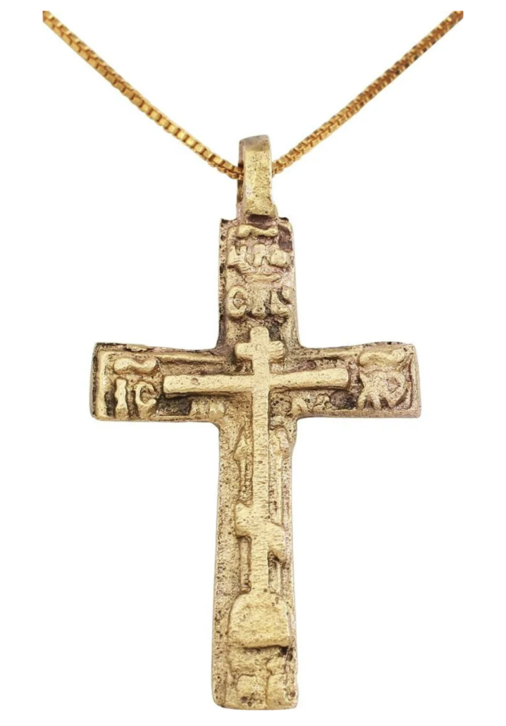  Eastern European cross pendant necklace, estimated at $400-$500