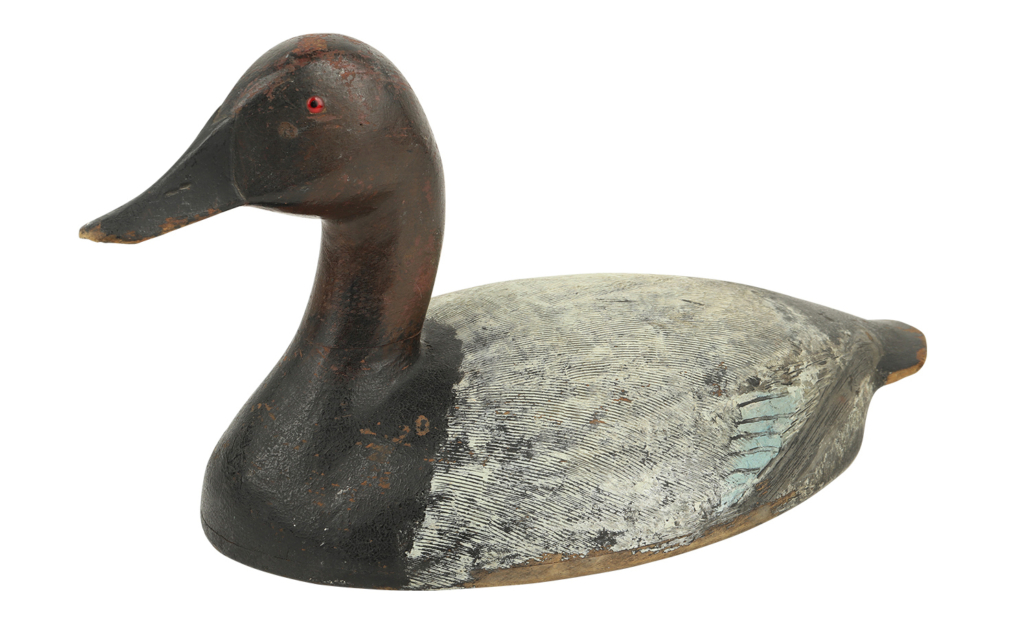 Burlington Bay canvasback duck decoy by Ivar Gustav Fernlund, estimated at CA $4,500-$5,500