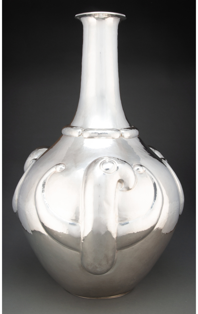 Graziella Laffi silver floor vase, estimated at $10,000-$15,000