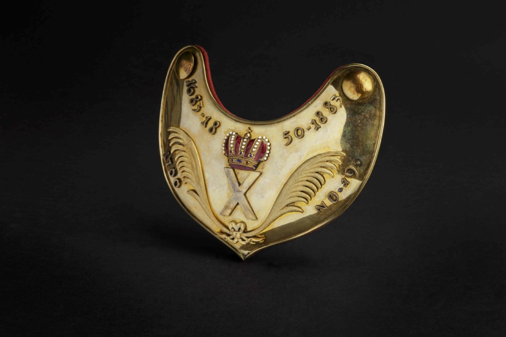 Gorget for officers of the Preobrazhensky Life Guards, estimated at €5,000-€10,000
