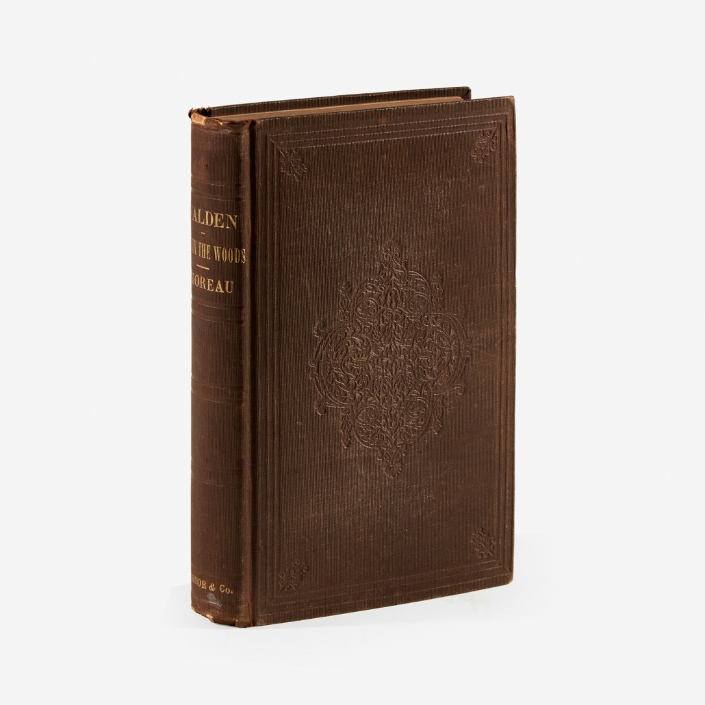First edition of ‘Walden: or, Life in the Woods,’ estimated at $6,000-$9,000