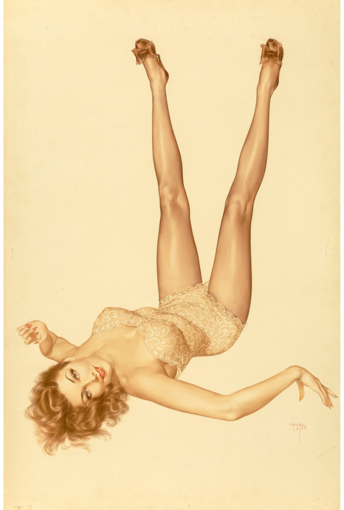 Alberto Vargas, ‘Mara Corday, True Girl,’ February 1952, which sold for $100,000