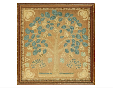 1845 sampler stitched by Susan Locke of Lexington, Massachusetts, estimated at $3,000-$3,500