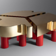 Guy de Rougemont, Golden Clover coffee table, estimated at $15,000-$20,000