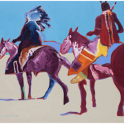 Fritz Scholder, ‘Indians on Horseback,’ which sold for $100,000