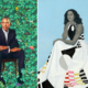 Left: Kehinde Wiley, 'Barack Obama,'  a 2018 oil on canvas from the National Portrait Gallery, Smithsonian Institution, © 2018 Kehinde Wiley | Right: Amy Sherald, detail of 'Michelle LaVaughn Robinson Obama' a 2018 oil on linen from the National Portrait Gallery, Smithsonian Institution. The National Portrait Gallery is grateful to the generous donors who made these commissions possible and proudly recognizes them at npg.si.edu/obamaportraitstour. Support for the national tour has been generously provided by Bank of America.
