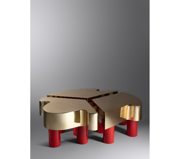 Guy de Rougemont, Golden Clover coffee table, estimated at $15,000-$20,000