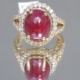 Large cabochon ruby and diamond ring, estimated at $9,000-$10,000
