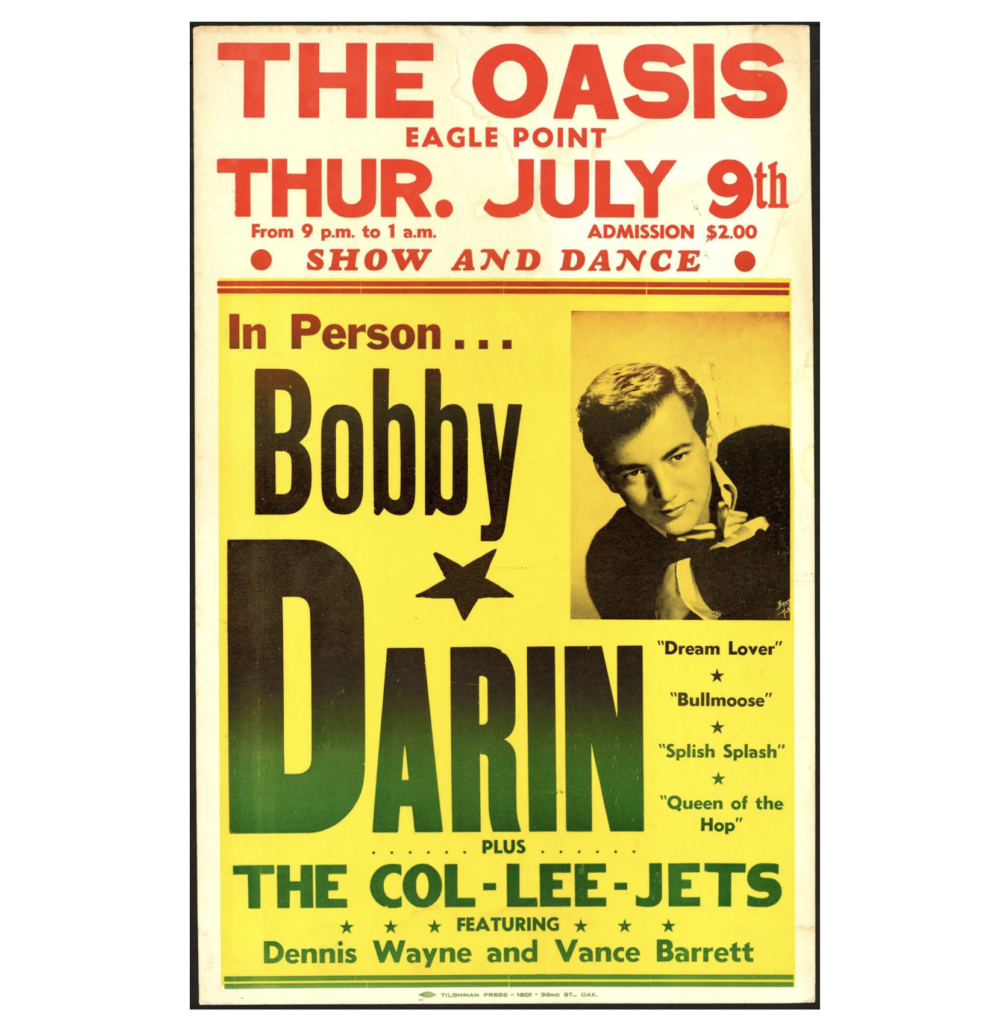 1959 Bobby Darin window card, estimated at $500-$1,000