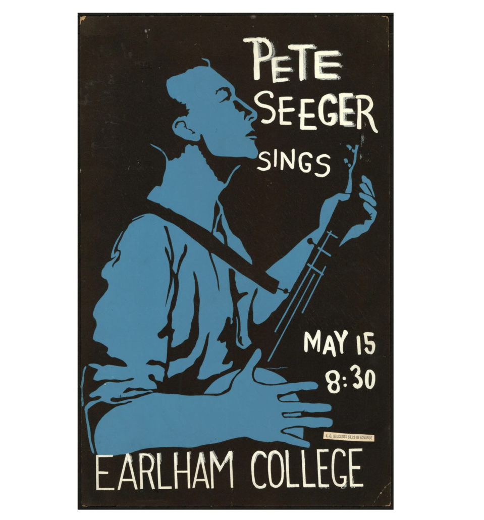 Possibly unique 1962 Pete Seeger poster, estimated at $750-$1,500