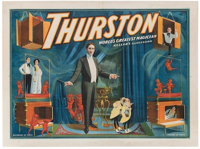 ‘World’s Greatest Magician’ Thurston poster, which more than doubled its low estimate to sell for $10,200