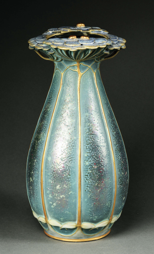 Paul Dachsel Ladybug vase, which sold for $23,370, nearly three times the high estimate