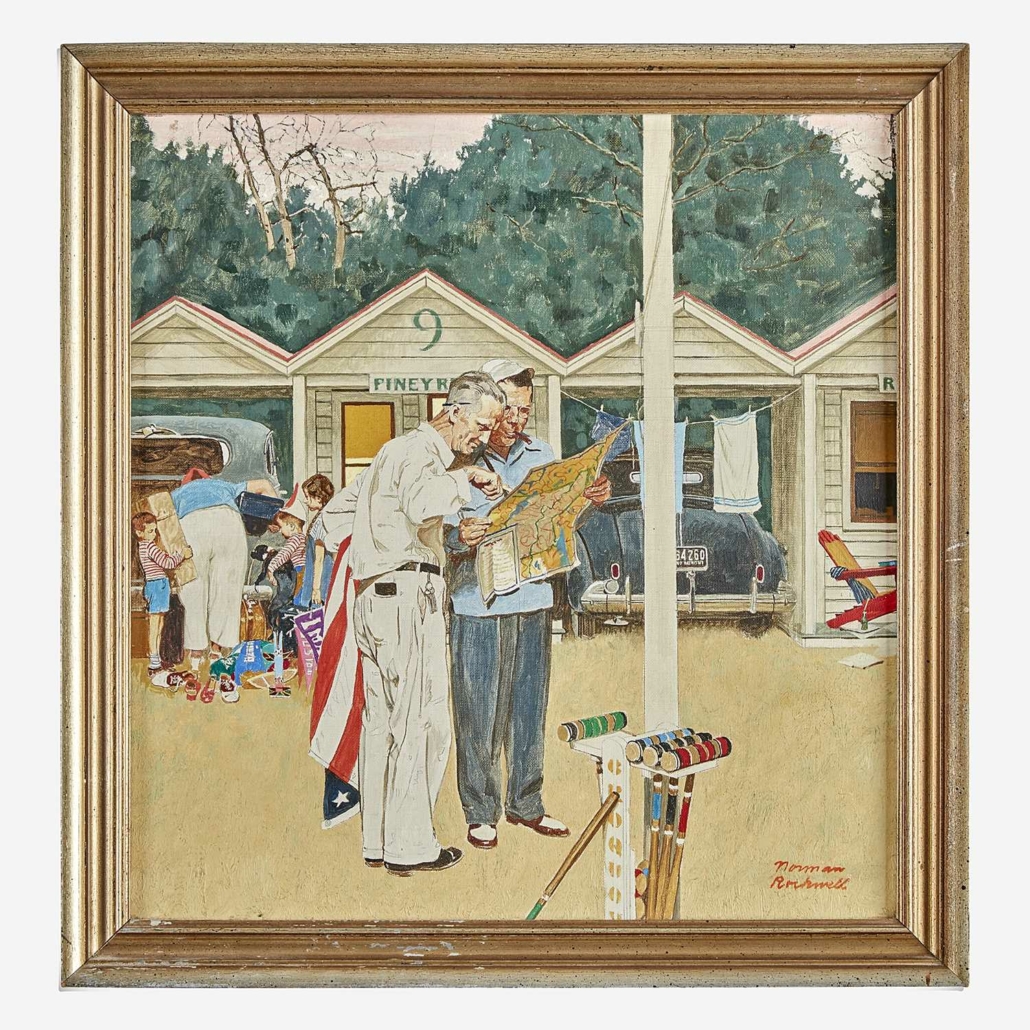 Norman Rockwell, ‘Piney Rest Motel (Cozy Rest Motel),’ which sold for $478,800