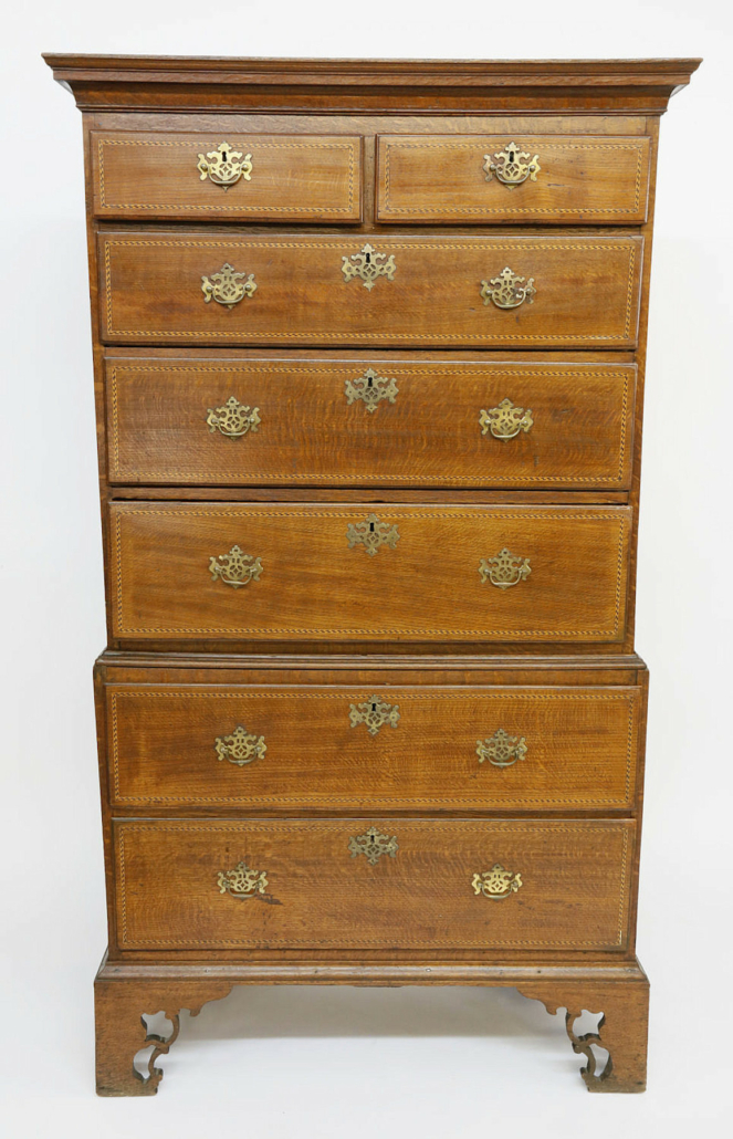 Circa-1800 English chest on chest, estimated at $1,500-$2,500