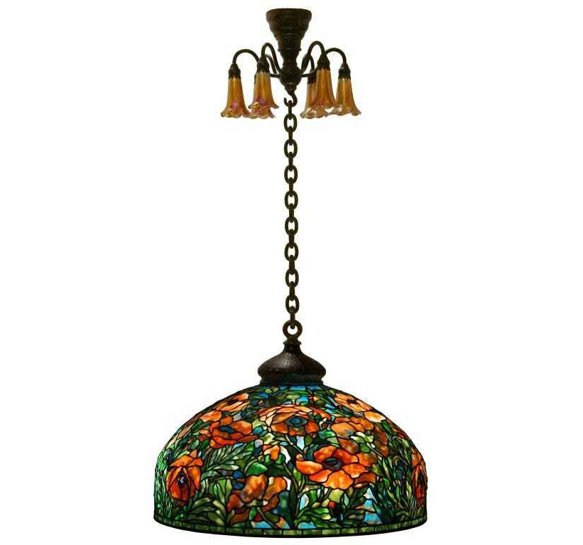 Any dining room would benefit from the presence of this Tiffany Studios Oriental Poppy chandelier, which sold for $550,000 plus the buyer’s premium in September 2020 at Fontaine’s Auction Gallery.