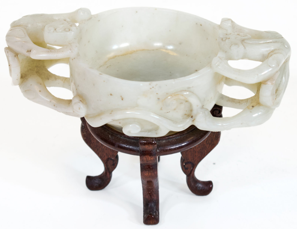 White jade Chinese cup, estimated at $800-$1,200
